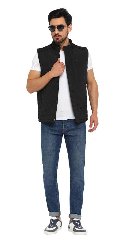 AMF CLOTHING ARTICLE #2317 Black Solid Jacket for Men