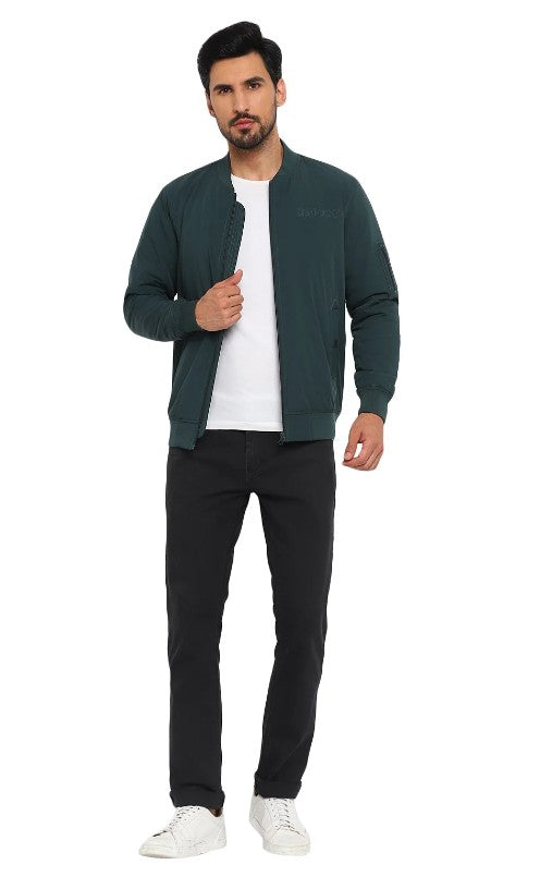 AMF CLOTHING ARTICLE #2323 Green Solid Jacket for Men
