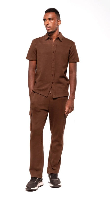 AMF CLOTHING ARTICLE #2389 Dark Brown Men Suit