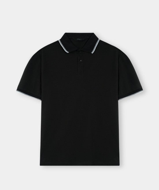 AMF CLOTHING ARTICLE #2446 Black Men Polo Tee