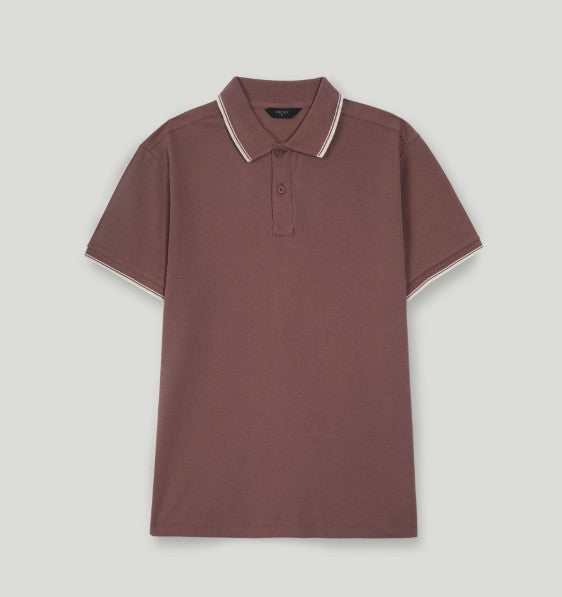 AMF CLOTHING ARTICLE #2449 Dull Brown Men Polo Tee
