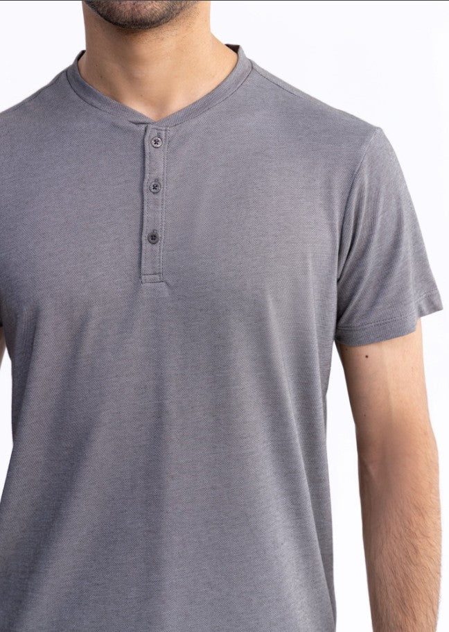 AMF CLOTHING ARTICLE #2460 Gray Men Henley