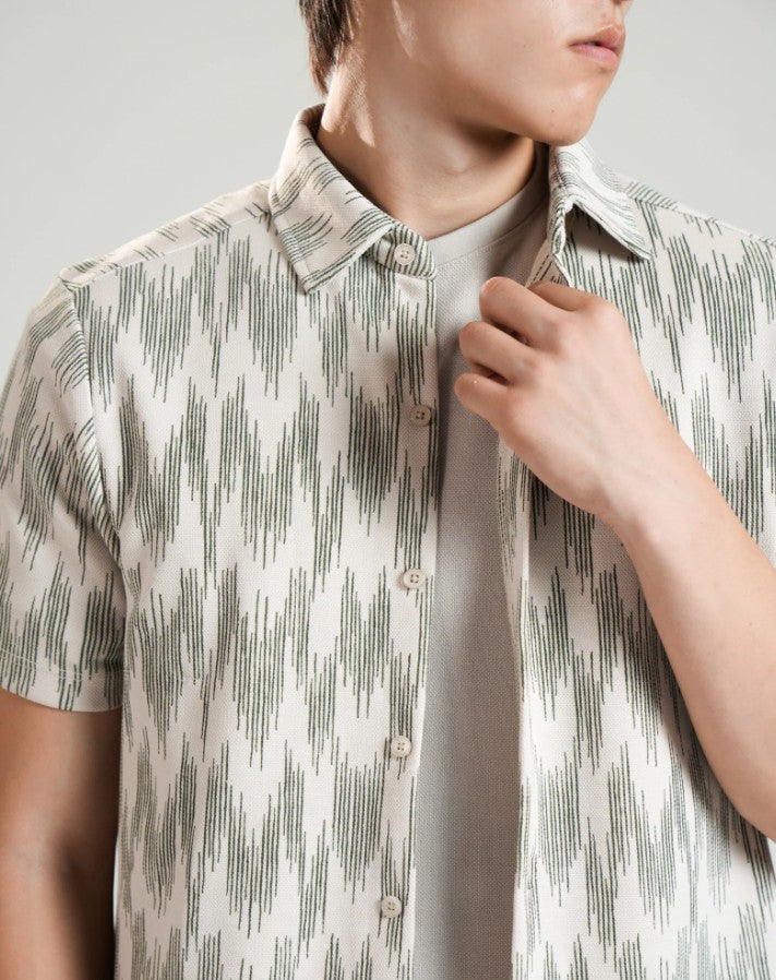 AMF CLOTHING ARTICLE #2492 Beige Men Button Down