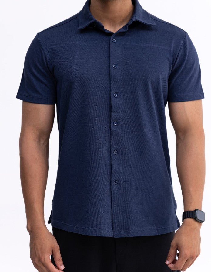 AMF CLOTHING ARTICLE #2497 Navy Men Button Down