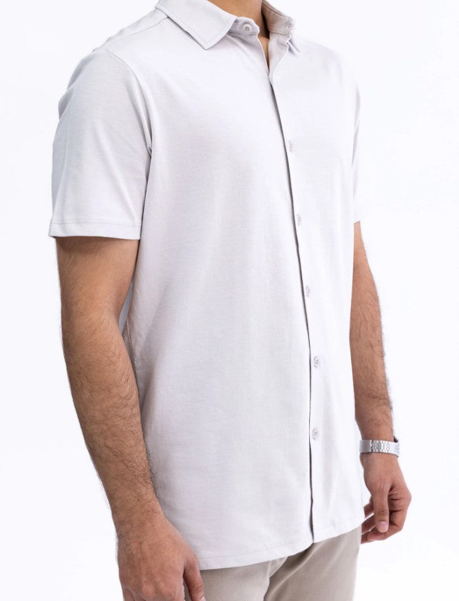 AMF CLOTHING ARTICLE #2514 Light Grey Men Button Down