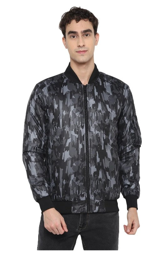 AMF CLOTHING ARTICLE #2322 Gray Printed Jacket for Men