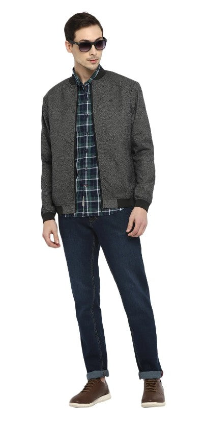 AMF CLOTHING ARTICLE #2325 Black/White Texture Jacket for Men