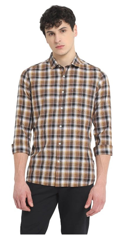 AMF CLOTHING ARTICLE #2326 Black/Brown Casual Shirt for Men