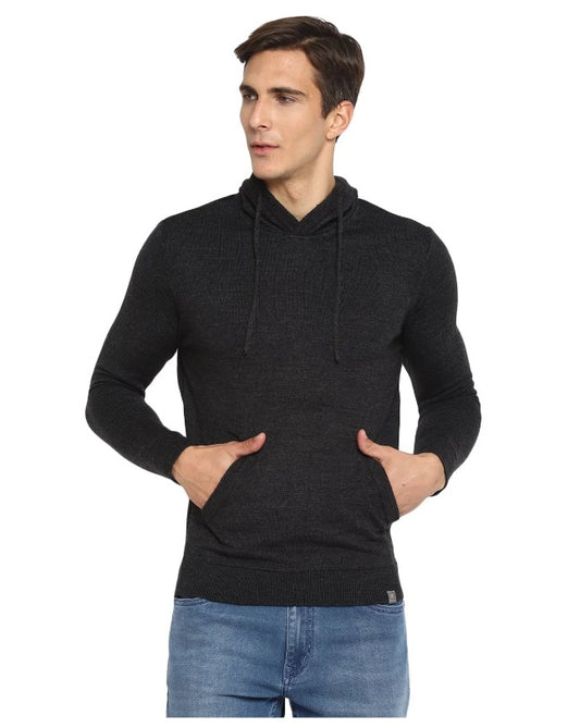AMF CLOTHING ARTICLE #2349 Black Solid Sweater for Men