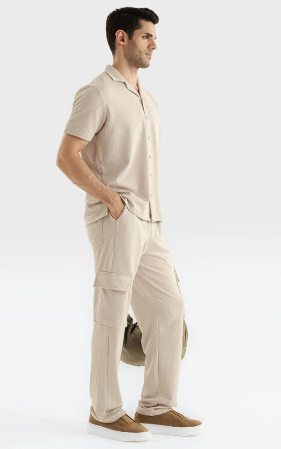 AMF CLOTHING ARTICLE #2381 Beige Men Suit