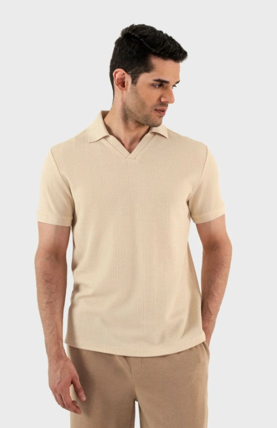 AMF CLOTHING ARTICLE #2421 Off White Men Polo Tee