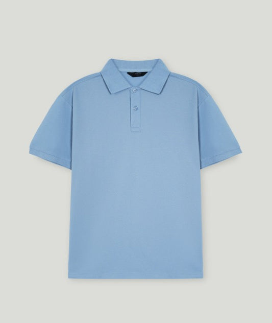 AMF CLOTHING ARTICLE #2445 Light Blue Men Polo Tee