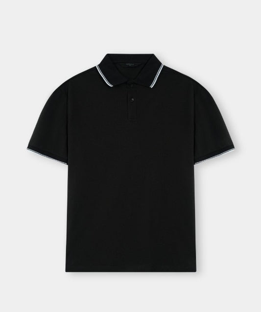 AMF CLOTHING ARTICLE #2446 Black Men Polo Tee