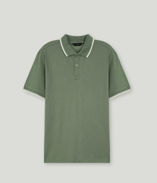 AMF CLOTHING ARTICLE #2447 Dark Sage Men Polo Tee