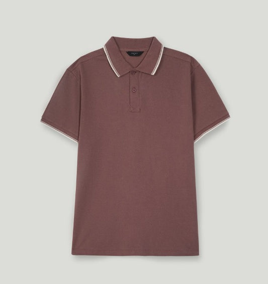 AMF CLOTHING ARTICLE #2449 Dull Brown Men Polo Tee