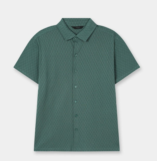 AMF CLOTHING ARTICLE #2462 Green Men Button Down