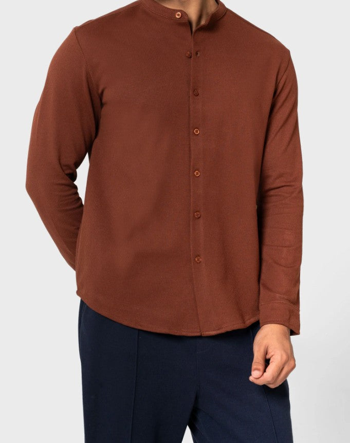 AMF CLOTHING ARTICLE #2468 Brown Men Button Down