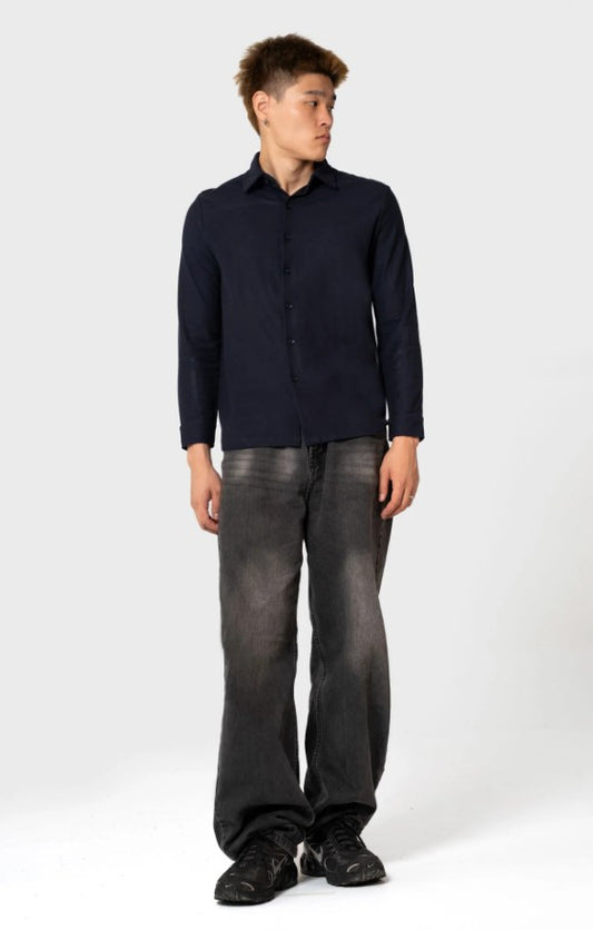 AMF CLOTHING ARTICLE #2470 Navy Men Button Down