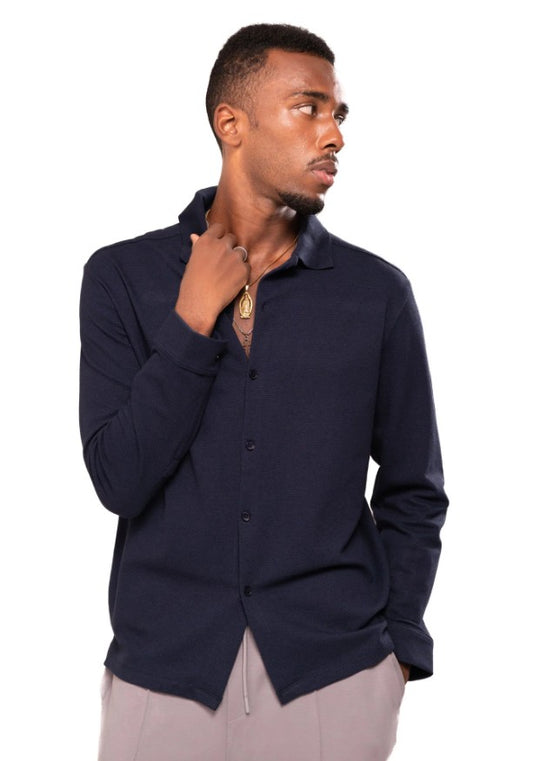 AMF CLOTHING ARTICLE #2476 Navy Men Button Down