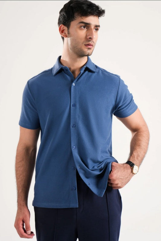 AMF CLOTHING ARTICLE #2485 Blue Men Button Down