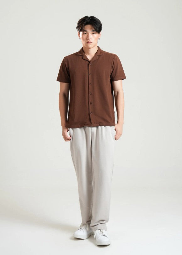 AMF CLOTHING ARTICLE #2493 Brown Men Button Down