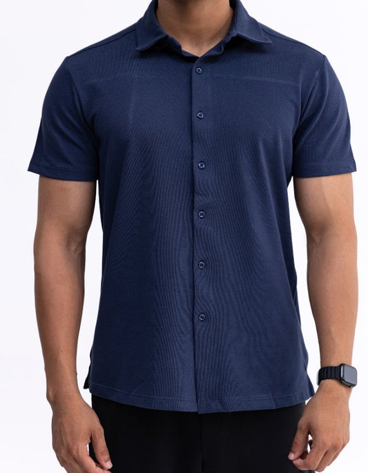 AMF CLOTHING ARTICLE #2497 Navy Men Button Down