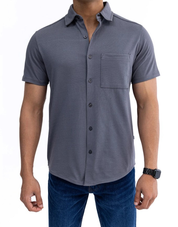 AMF CLOTHING ARTICLE #2501 Grey Men Button Down