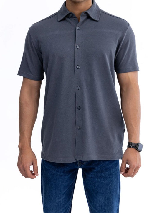 AMF CLOTHING ARTICLE #2503 Grey Men Button Down