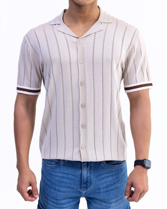 AMF CLOTHING ARTICLE #2506 Beige Men Button Down