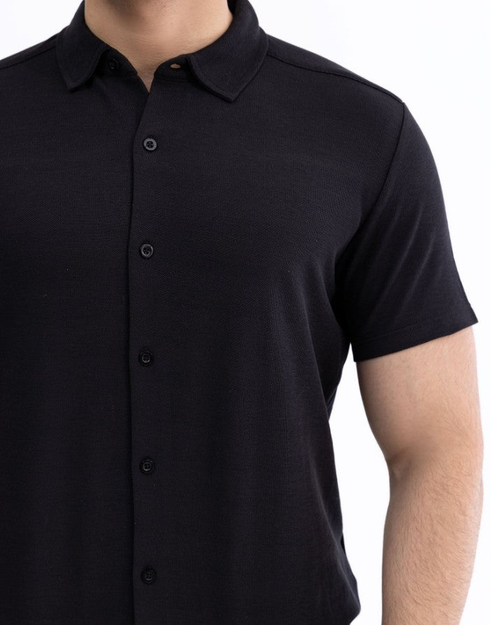 AMF CLOTHING ARTICLE #2508 Black Men Button Down