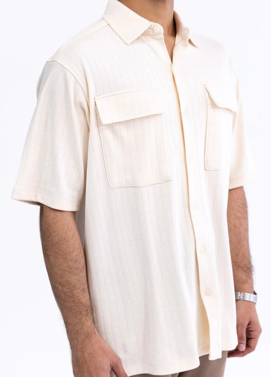 AMF CLOTHING ARTICLE #2511 Cream Men Button Down